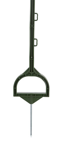 Plastový ohradníkový sloupek se stupátkem 114 cm zelený AKO (44417)