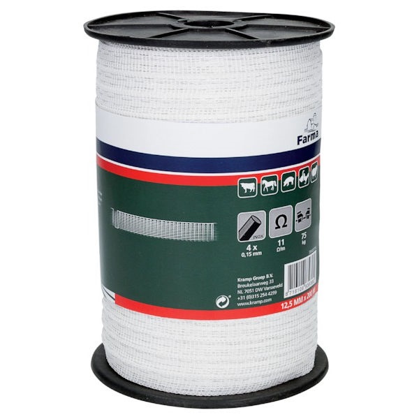 Ohradníková páska (75kg 200m 4 dráty 12,5mm) Farma (704007FA)