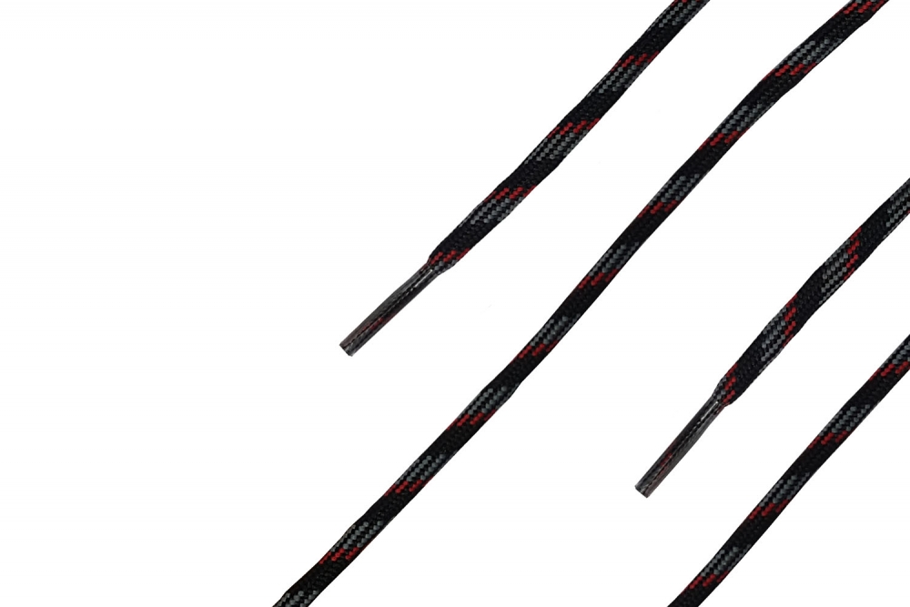 Kulaté tkaničky do bot HAIX černočervené 220 cm (IT-905064)