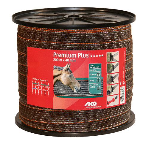 Ohradníková páska (350kg 200m 10 drátů 40mm) AKO (449122)