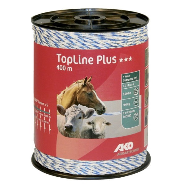 Ohradníkové lanko Top Line Plus (100kg 400m 6 drátů) AKO (K4491559)