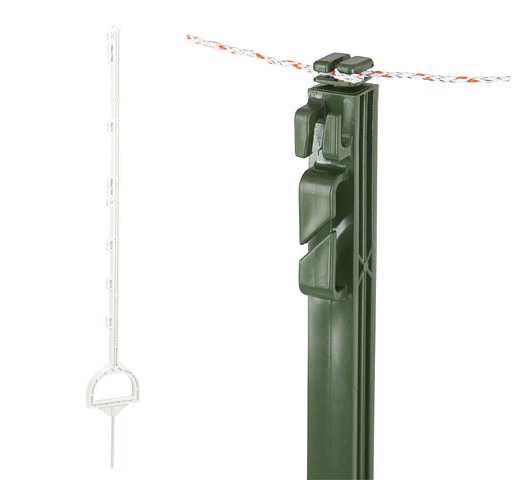 Plastový ohradníkový sloupek se stupátkem 114 cm bílý AKO (444170)