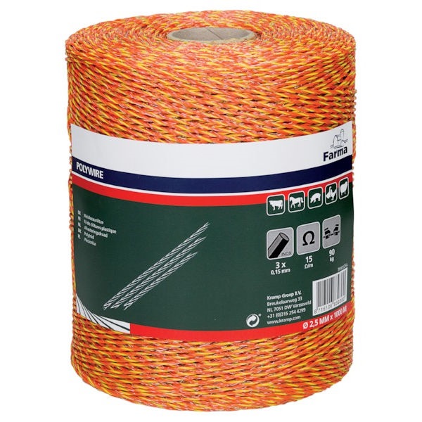 Pletená šňůra (40kg 1000m 3 dráty 2,5mm) Farma (704012FA)