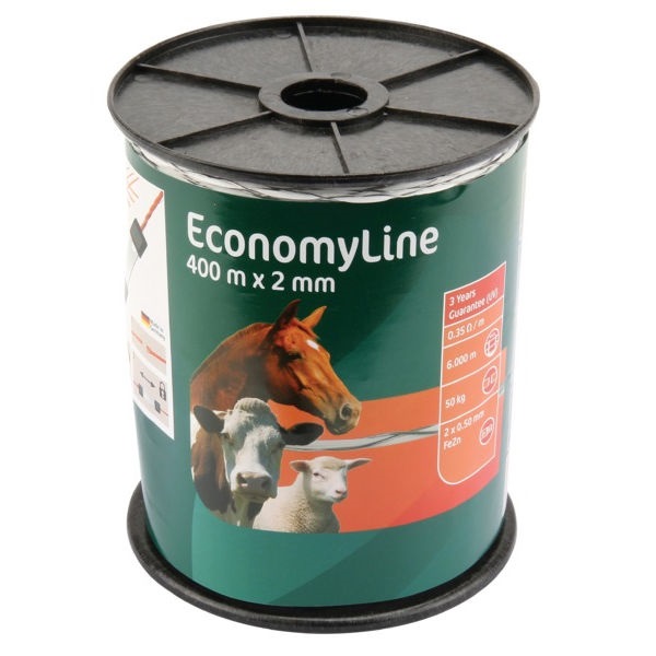 Pletené ohradníkové lanko (50kg 400m 2 dráty 2mm) AKO (K441973)