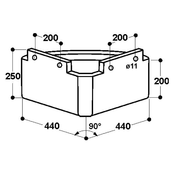Rohové koryto pro koně s upevnění na zeď, 22 l Suevia (KSU1600210)