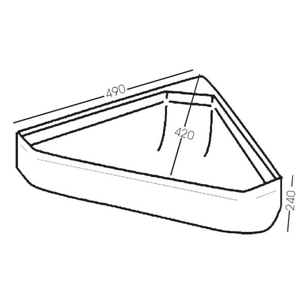 Rohový žlab pro koně 21 litrů Ok Plast (K1620100214)
