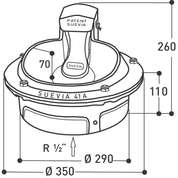 Napáječka na stojanovou trubku 41A Suevia (KP-SU1000041)