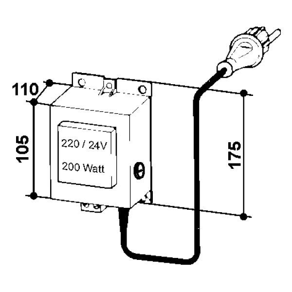 Dvojitý transformátor pro napaječky 24 V, 200W Suevia (KSU1010390)
