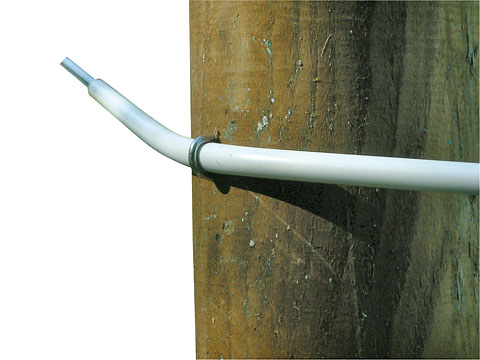 Hadicový rohový izolátor pro ohradníková lana 8mm AKO