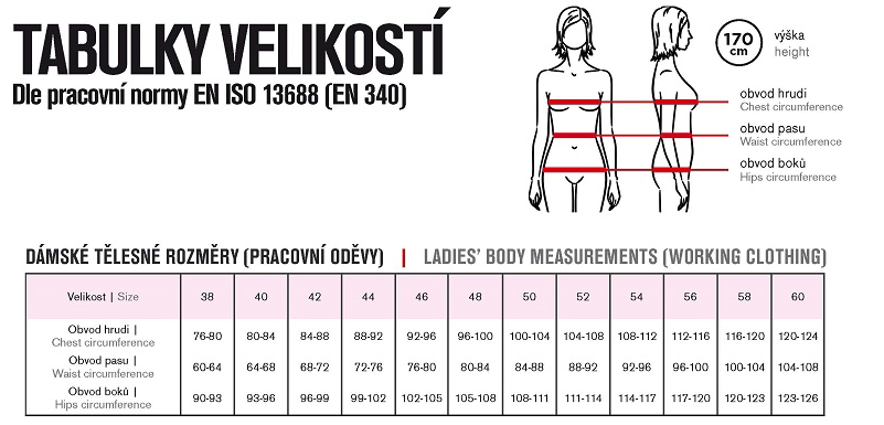 Dámské montérkové kalhoty CXS Luxy Elena červeno-černá (102000826054) vel. 54