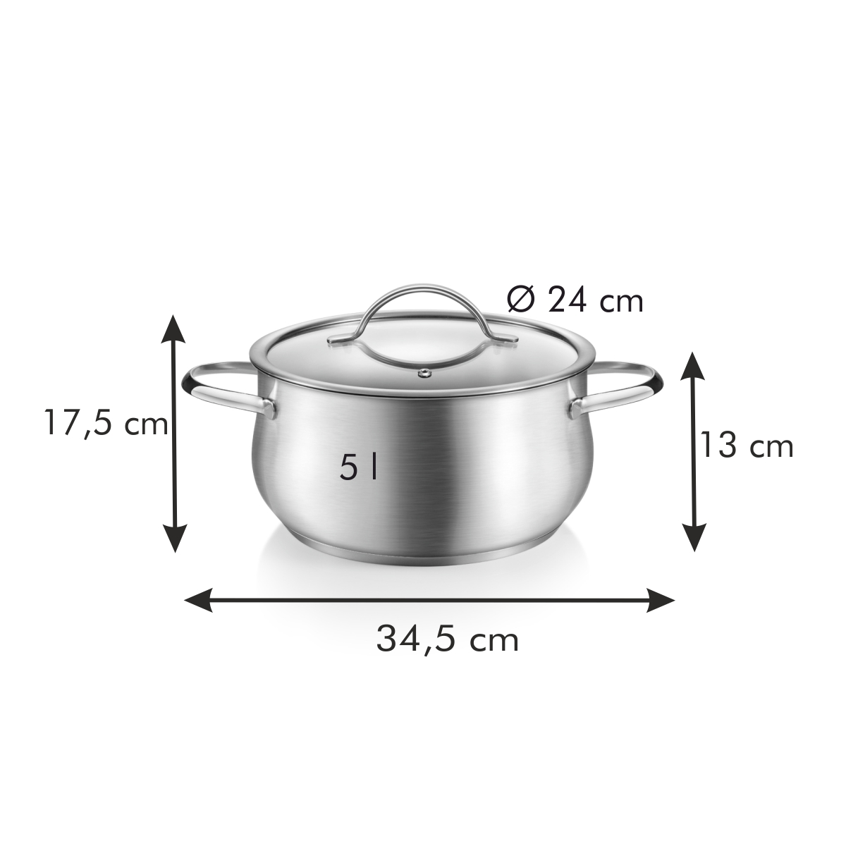 Kastrol s poklicí HARMONY pr. 24 cm, 5,0 l