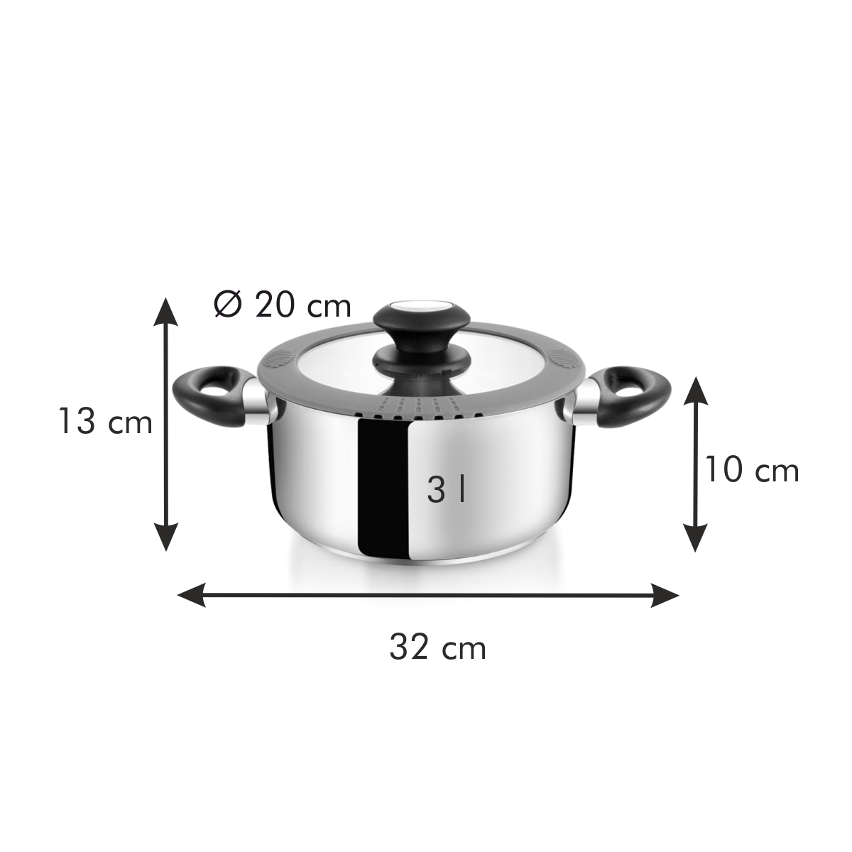 Kastrol SmartCOVER s poklicí pr. 18 cm, 2,0 l
