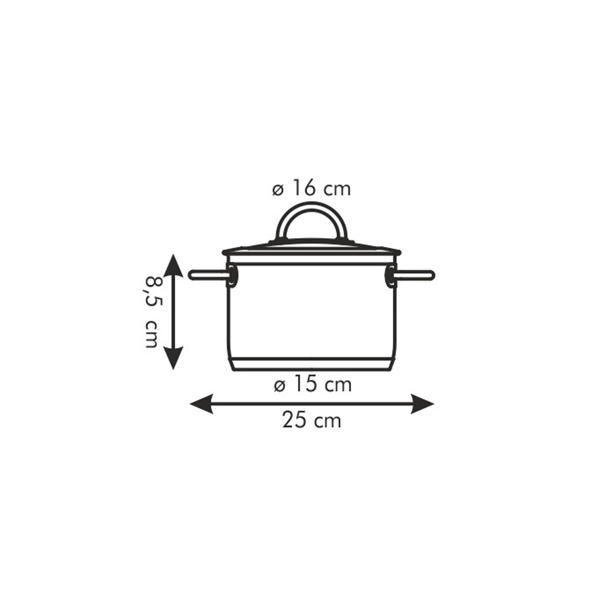 Kastrol VISION s poklicí pr. 16 cm, 1,5 l