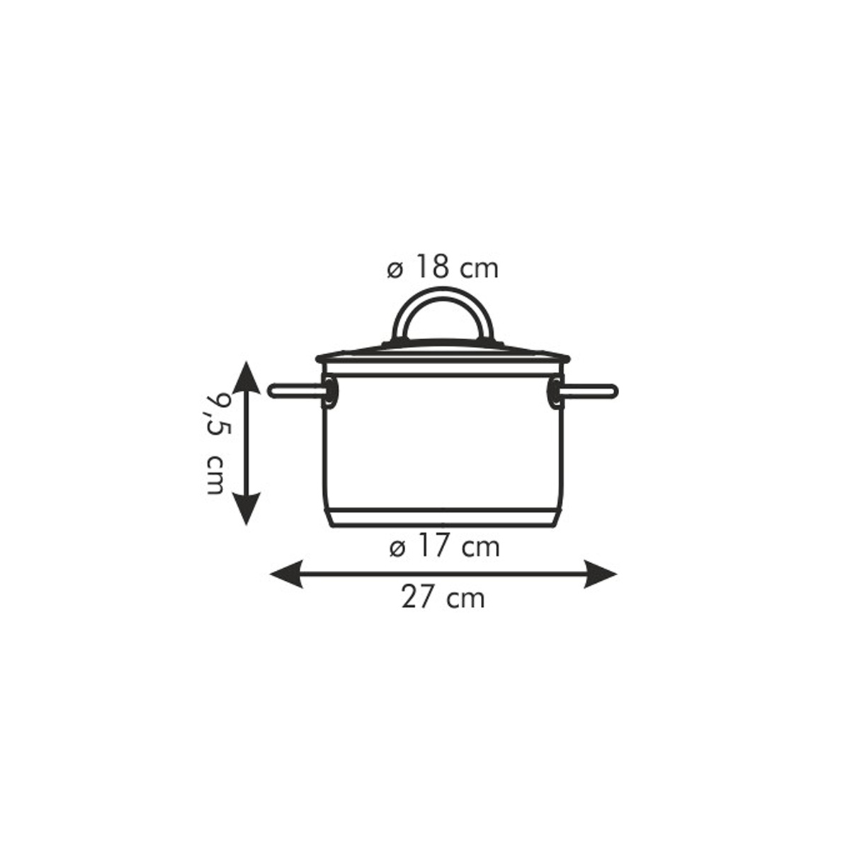 Kastrol VISION s poklicí pr. 18 cm, 2,0 l
