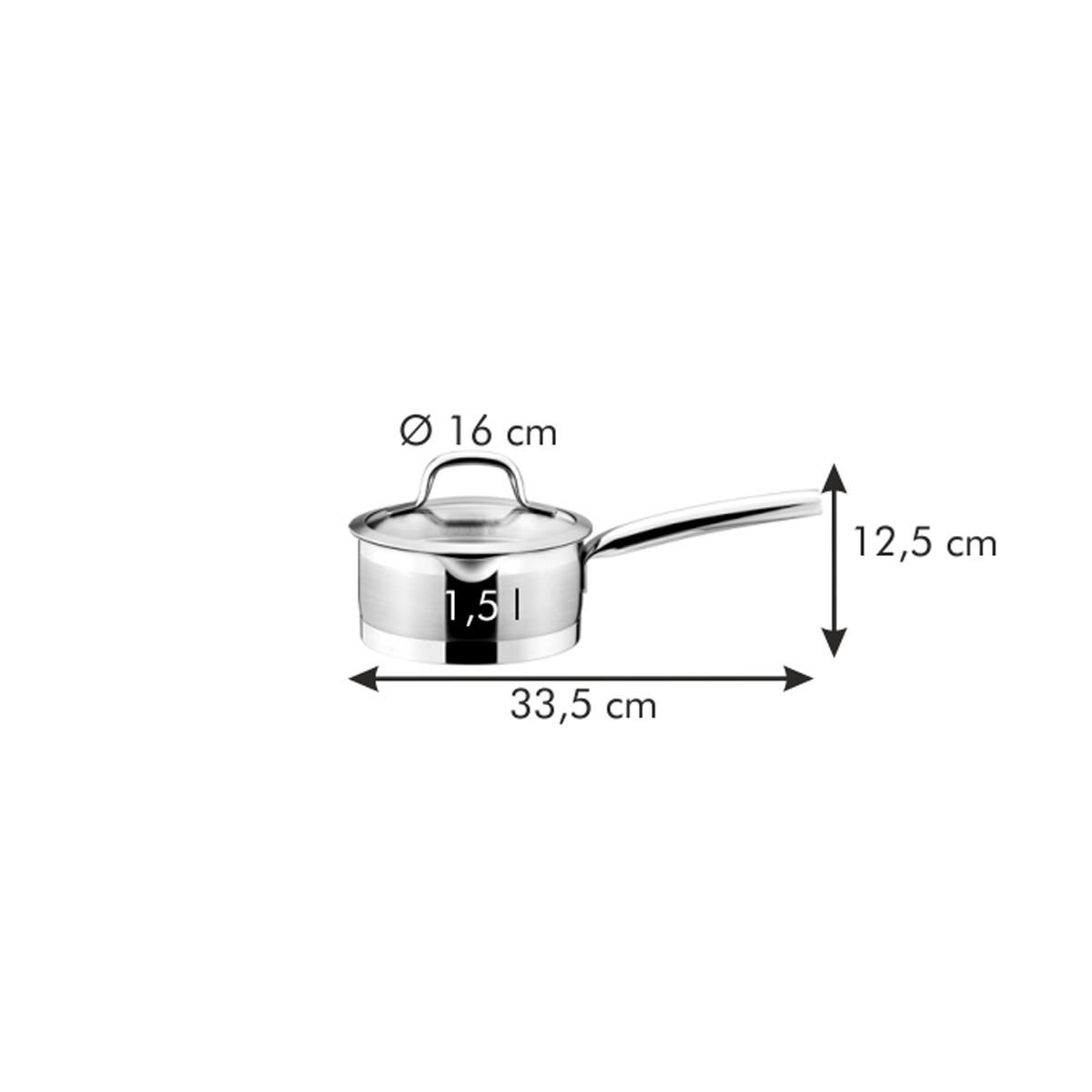 Rendlík PRESIDENT s cedicí poklicí pr. 16 cm, 1,5 l