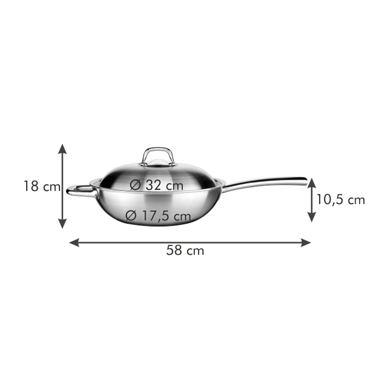 Wok PRESIDENT pr. 32 cm