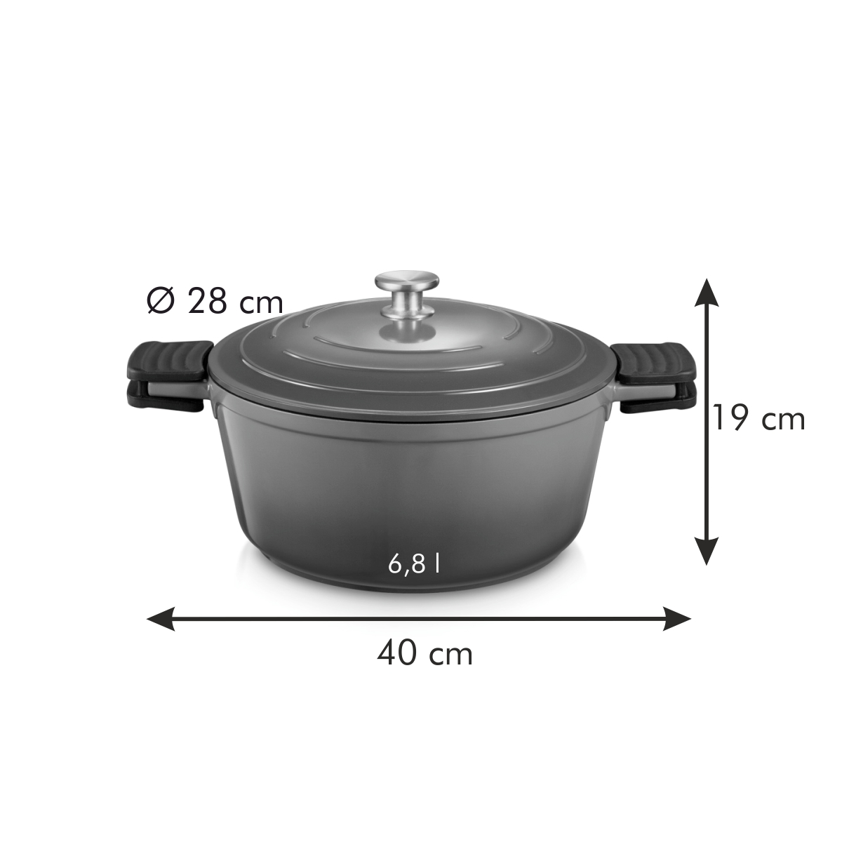 Kastrol BORDEAUX s poklicí pr. 28 cm, 6,8 l