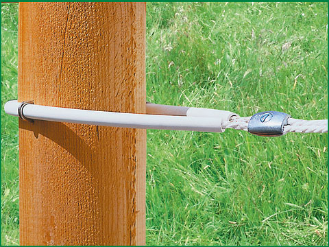 Hadicový rohový izolátor pro ohradníková lana 8mm AKO