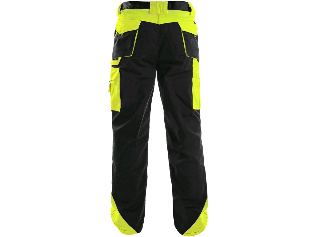 Pánské montérkové kalhoty CXS Sirius Brighton černo-žluté (102000180246) vel. 46
