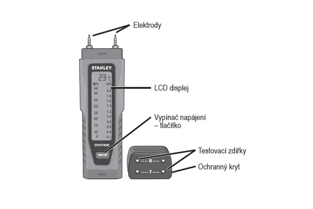 Kontaktní vlhkoměr STANLEY 0-77-030 (IT-63231)