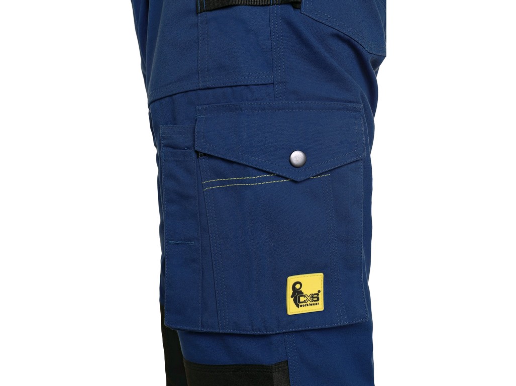 Strečové pánské montérkové kalhoty CXS STRETCH tmavě modro-černé (1020027441)