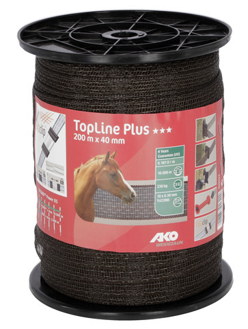 Ohradníková páska (230kg 200m 10 drátů 40mm) AKO (449554)